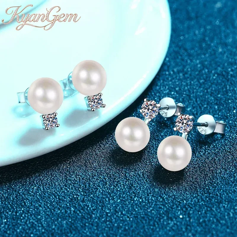 KyanGem 18K Gold Inlaid Diamond Earrings, Simple 18K Platinum Women's Pearl Earrings, Moissanite Jewelry Holiday Gift
KyanGem 18K Gold Inlaid Diamond Earrings, Simple 18K Platinum Women's Pearl Earrings, Moissanite Jewelry Holiday Gift