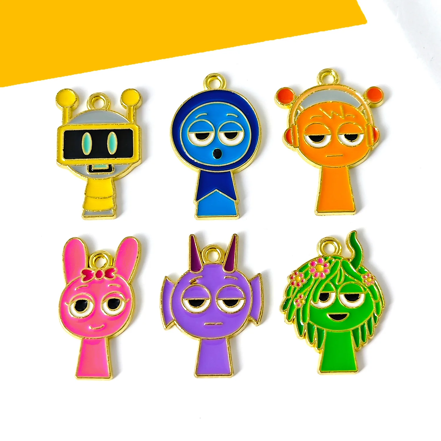 10pcs Cartoon Sprunki Decorations Cute Dog Alloy Pendant Anime Figures Children's DIY Creative Fashion Jewelry Accessories Gift
10pcs Cartoon Sprunki Decorations Cute Dog Alloy Pendant Anime Figures Children's DIY Creative Fashion Jewelry Accessories Gift