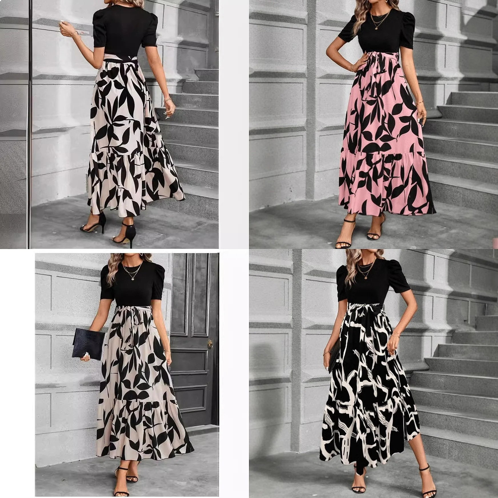 Floral Print Round Neck Dress Spring Summer Elegant Vacation Dresses Jumpsuit Playsuit
Floral Print Round Neck Dress Spring Summer Elegant Vacation Dresses Jumpsuit Playsuit