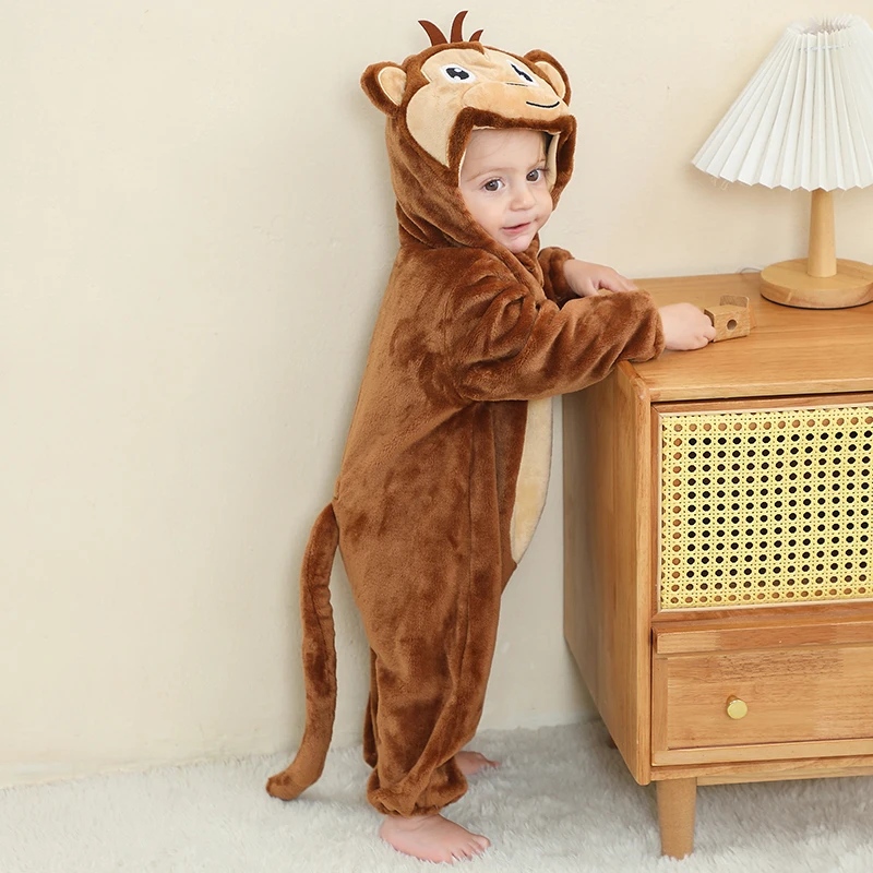 Carnaval Baby Cartoon Romper Winter Newborn Monkey Hooded Infant Clothing Boy Girl Pajamas Animal Onesie Jumpsuit
Carnaval Baby Cartoon Romper Winter Newborn Monkey Hooded Infant Clothing Boy Girl Pajamas Animal Onesie Jumpsuit