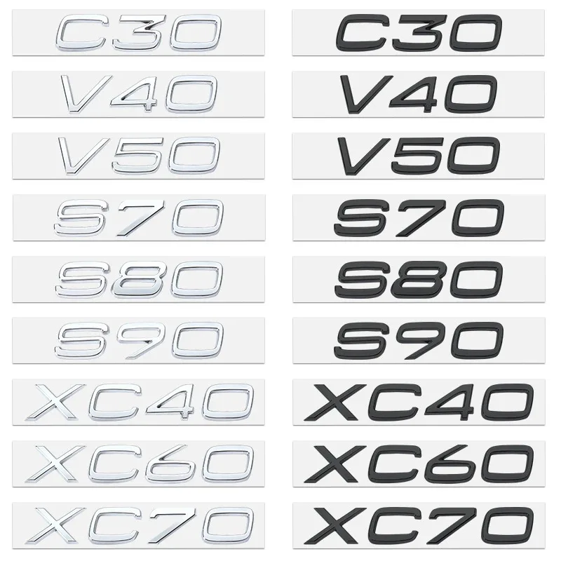 3d Black Car Trunk Letters For Volvo C30 V40 V50 V60 V90 S40 S60 S80 S90 XC40 XC60 XC90 Emblem Logo Badge Sticker Accessories
3d Black Car Trunk Letters For Volvo C30 V40 V50 V60 V90 S40 S60 S80 S90 XC40 XC60 XC90 Emblem Logo Badge Sticker Accessories