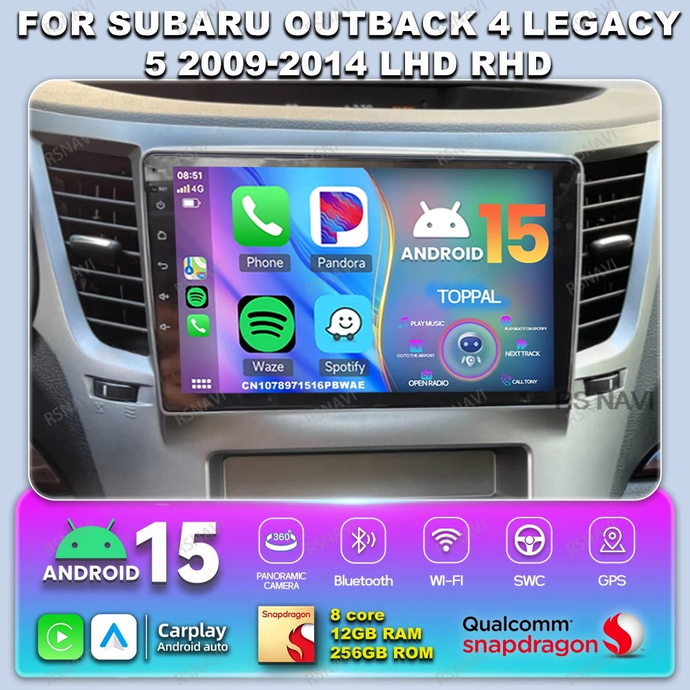 Car Radio Android 14 For Subaru Outback 4 Legacy 5 2009-2014 LHD RHD IPS Navigation Viedo Player 9/10 Inch 360 Camera Qualcomm
Car Radio Android 14 For Subaru Outback 4 Legacy 5 2009-2014 LHD RHD IPS Navigation Viedo Player 9/10 Inch 360 Camera Qualcomm