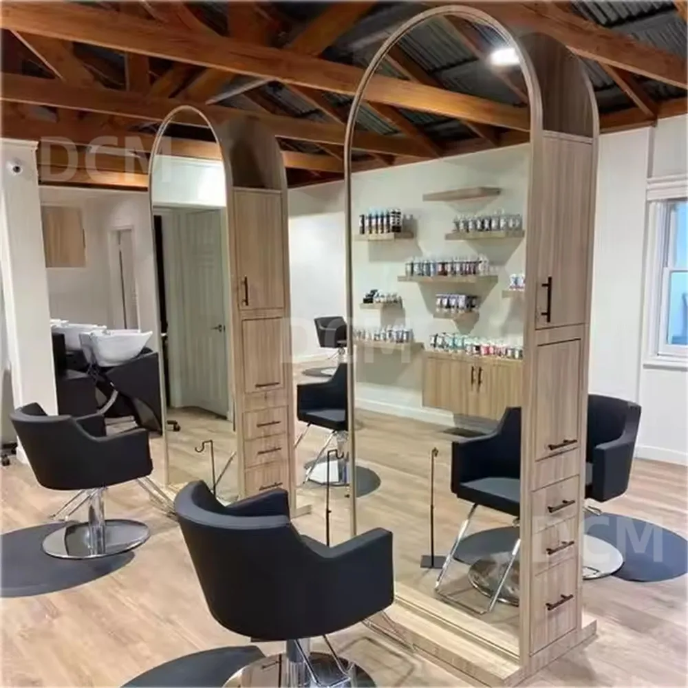 Hairdresser Double Sided Mirrors Hairstyle Hair Salon Barbershop Equipment Barber Mirror Station
Hairdresser Double Sided Mirrors Hairstyle Hair Salon Barbershop Equipment Barber Mirror Station