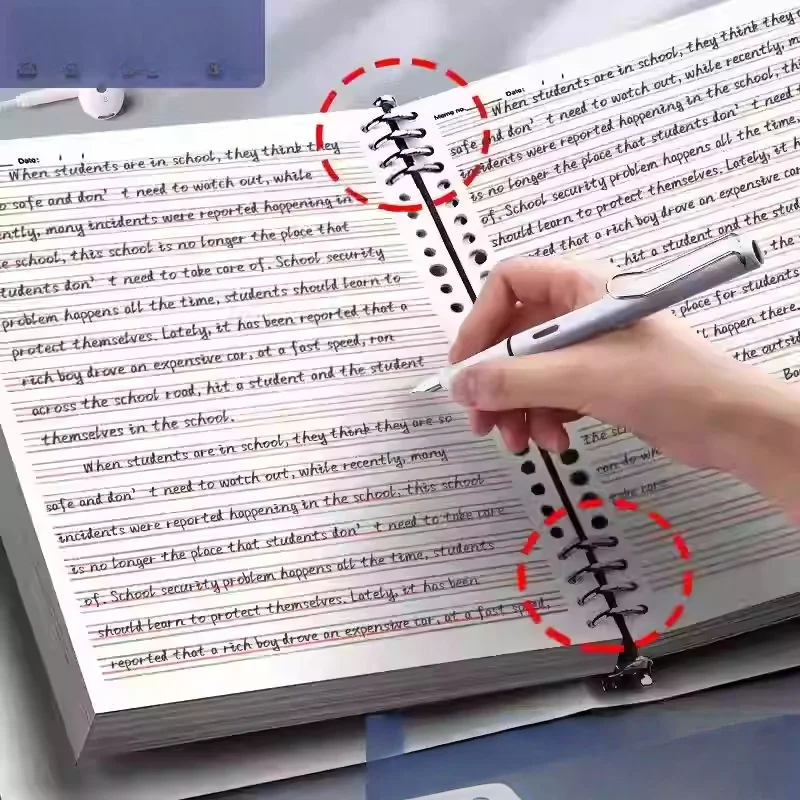 A5-8 hole loose leaf notebook set, transparent frosted shell waterproof and dirt resistant, replaceable inner core can be freely
A5-8 hole loose leaf notebook set, transparent frosted shell waterproof and dirt resistant, replaceable inner core can be freely