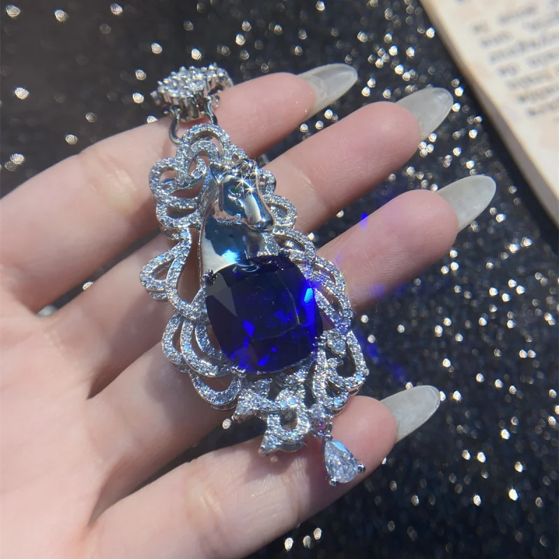Haute Couture Heavy Craft Royal Blue Sapphire Goddess Style Success and Glory Elegant Evening Dress Pendant Necklace for Women
Haute Couture Heavy Craft Royal Blue Sapphire Goddess Style Success and Glory Elegant Evening Dress Pendant Necklace for Women