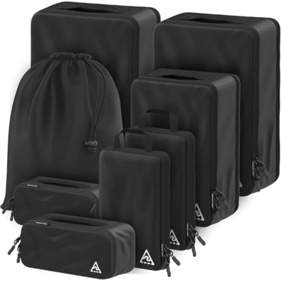 8 pcs Compression Packing Bags Cubes Set with HybridMax Double-Capacity Design - Packing Cubes for Travel Compression to Maximi
8 pcs Compression Packing Bags Cubes Set with HybridMax Double-Capacity Design - Packing Cubes for Travel Compression to Maximi