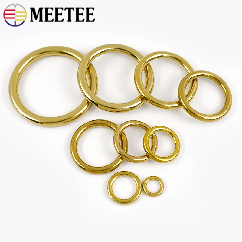 2Pcs Meetee 8-51mm Solid Brass O Ring Buckle Seamless Round Loop Belt Buckles Pet Collar Webbing Strap Carabiner Rings Hardware
2Pcs Meetee 8-51mm Solid Brass O Ring Buckle Seamless Round Loop Belt Buckles Pet Collar Webbing Strap Carabiner Rings Hardware