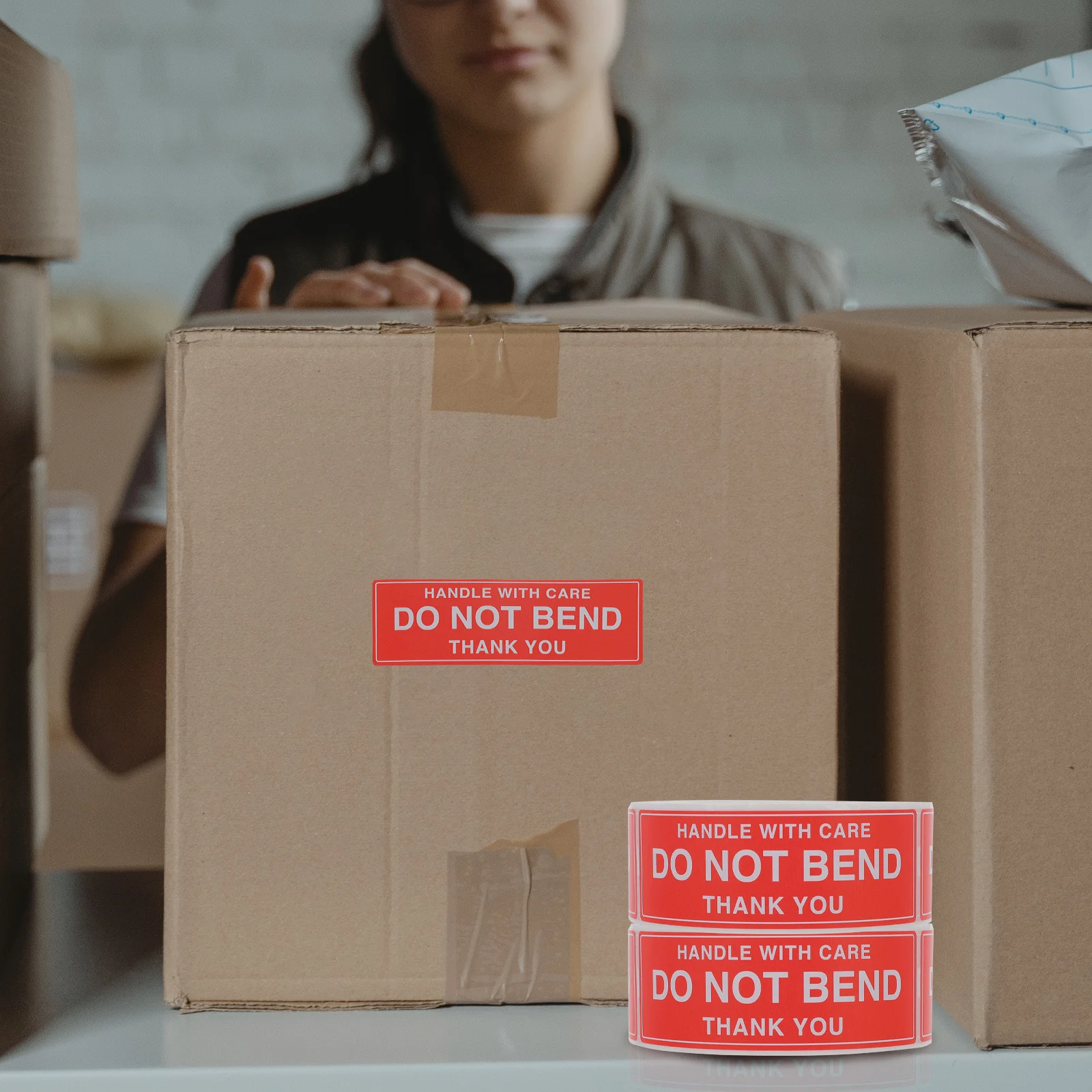 2pcs 2 Rolls Warning Label Stickers Do Not Bend Handle With Care Shipping Fragile Sticker Self-Adhesive Paper For Boxes Bags
2pcs 2 Rolls Warning Label Stickers Do Not Bend Handle With Care Shipping Fragile Sticker Self-Adhesive Paper For Boxes Bags