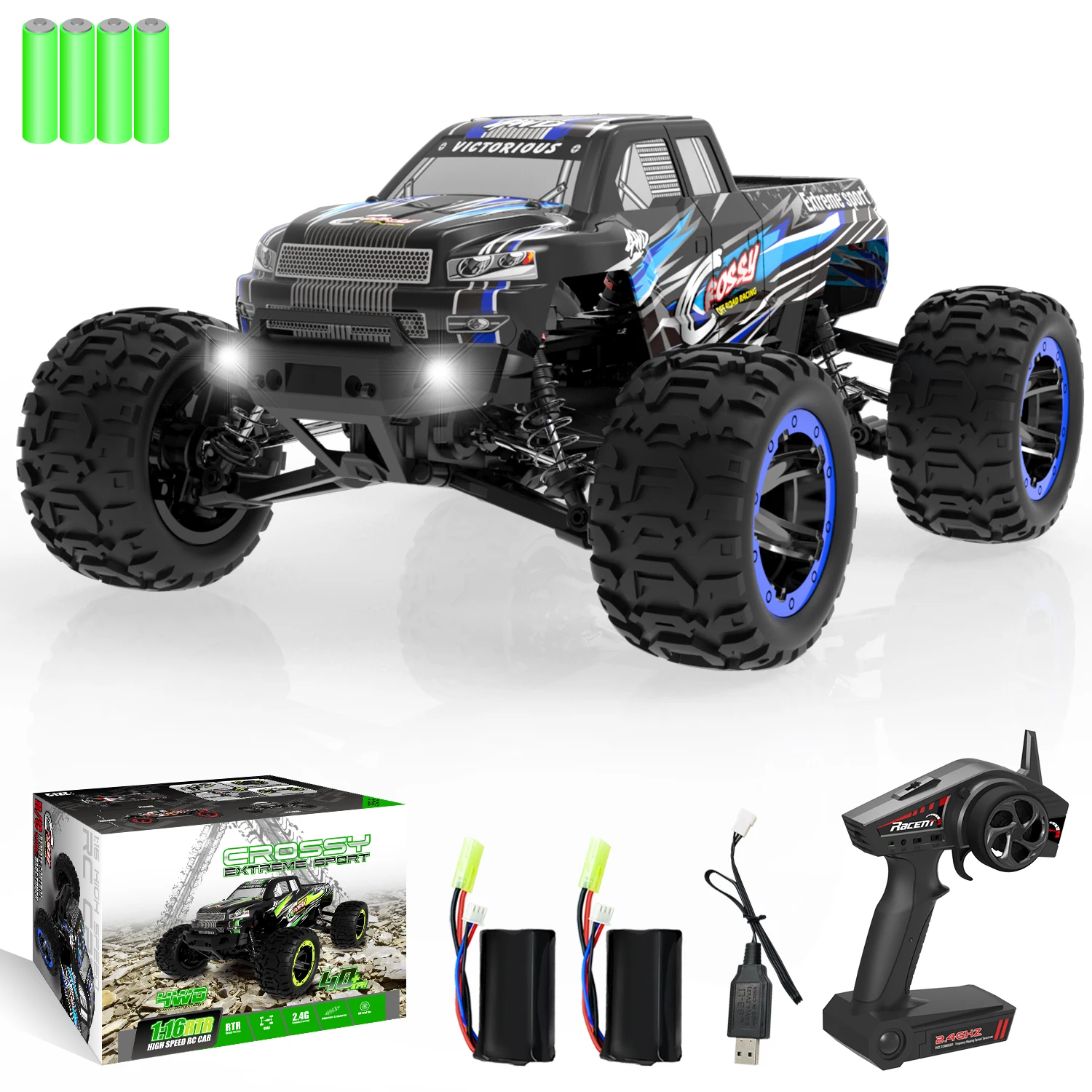 Remote Control Car 1/16 Scale High Speed 40km/h 2.4Ghz 4WD Off Road Vehicle RC Drift Car All Terrain Racing Rock Climbing Car
Remote Control Car 1/16 Scale High Speed 40km/h 2.4Ghz 4WD Off Road Vehicle RC Drift Car All Terrain Racing Rock Climbing Car