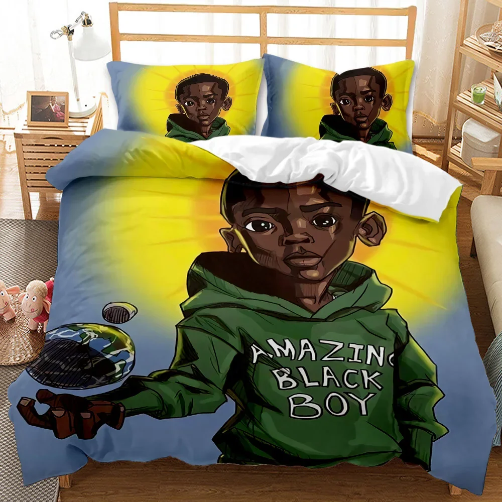 African Black Boy Duvet Cover Set,Black Sports Bedding Set Twin Size,Boys Basketball Bed Comforter Cover Polyester Quilt Cover
African Black Boy Duvet Cover Set,Black Sports Bedding Set Twin Size,Boys Basketball Bed Comforter Cover Polyester Quilt Cover