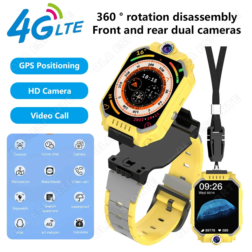 4G Full Netcom Kids Smart Watch SIM Card HD Camera Two Way Video Call SOS GPS Tracker Children Smartwatch Boy Girl Student Gift
4G Full Netcom Kids Smart Watch SIM Card HD Camera Two Way Video Call SOS GPS Tracker Children Smartwatch Boy Girl Student Gift