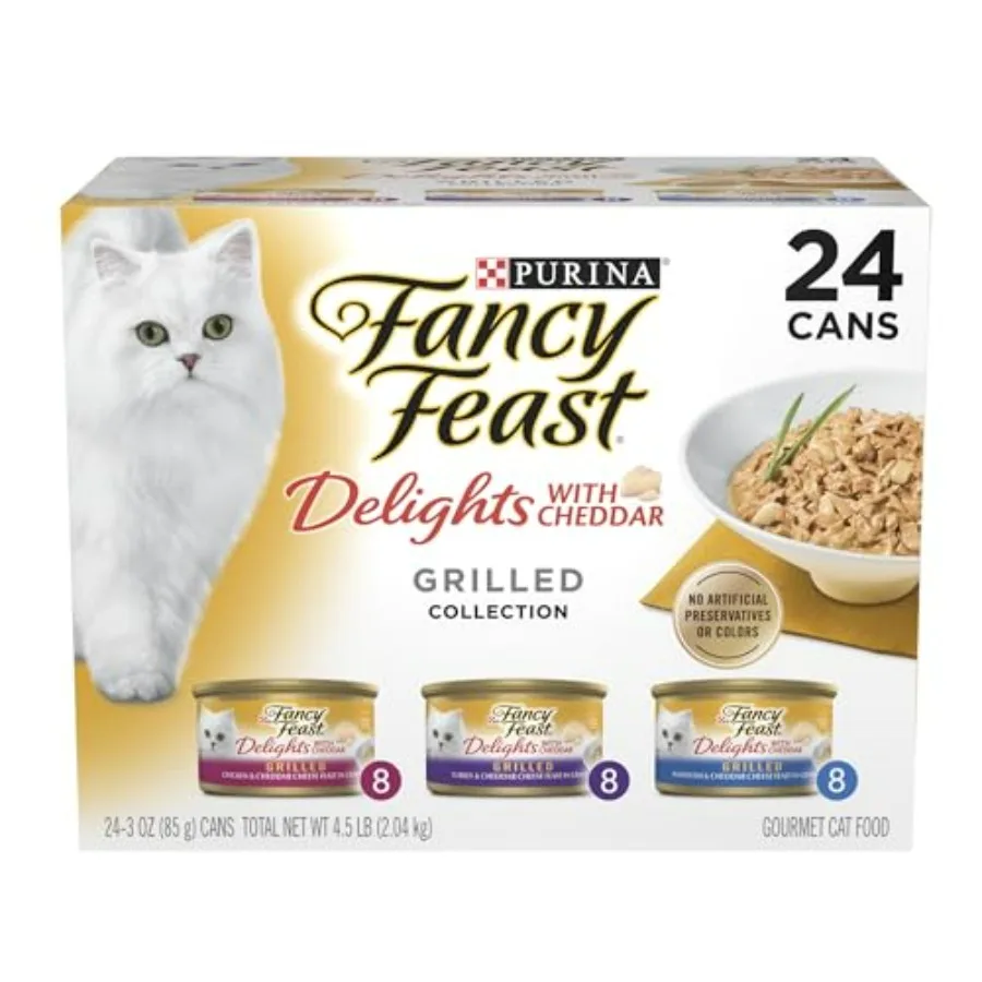 Purina Delights with Cheddar Grilled Chicken, Turkey or Whitefish and Cheddar Cheese Feast in Gravy Wet Cat Food Variety Pack -
Purina Delights with Cheddar Grilled Chicken, Turkey or Whitefish and Cheddar Cheese Feast in Gravy Wet Cat Food Variety Pack -