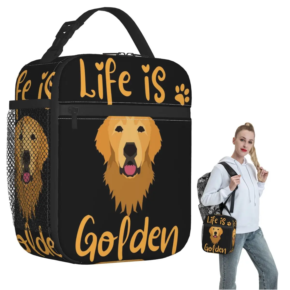 Изолированная сумка для обеда GOLDEN RETRIEVER для женщин и детей, портативные контейнеры для еды, термосумка для обеда
Изолированная сумка для обеда GOLDEN RETRIEVER для женщин и детей, портативные контейнеры для еды, термосумка для обеда