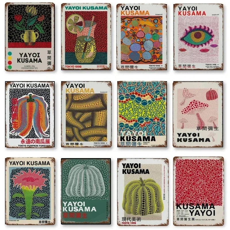 Современная художественная выставка Yayoi Kusama, тыква, цветок, настенный художественный постер, абстрактные изображения, металлические знаки для бара-клуба
Современная художественная выставка Yayoi Kusama, тыква, цветок, настенный художественный постер, абстрактные изображения, металлические знаки для бара-клуба