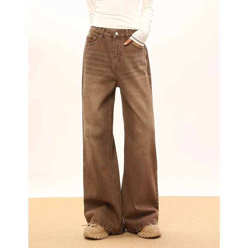 WCFCX STUDIO Vintage Brown Wide Leg Pants Women High Waist Straight Denim Pants Streetwear Fashion Wide Leg Denim Trouser
WCFCX STUDIO Vintage Brown Wide Leg Pants Women High Waist Straight Denim Pants Streetwear Fashion Wide Leg Denim Trouser