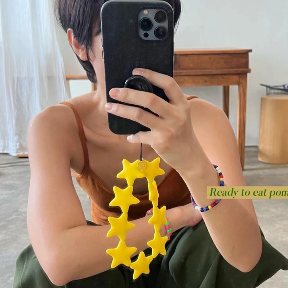 Korean Colored 3D Star Silicone Pendant Strap Cord For iPhone Keyring Bag Girl Gift Phone Chain Decoration Hanging Lanyard Rope
Korean Colored 3D Star Silicone Pendant Strap Cord For iPhone Keyring Bag Girl Gift Phone Chain Decoration Hanging Lanyard Rope