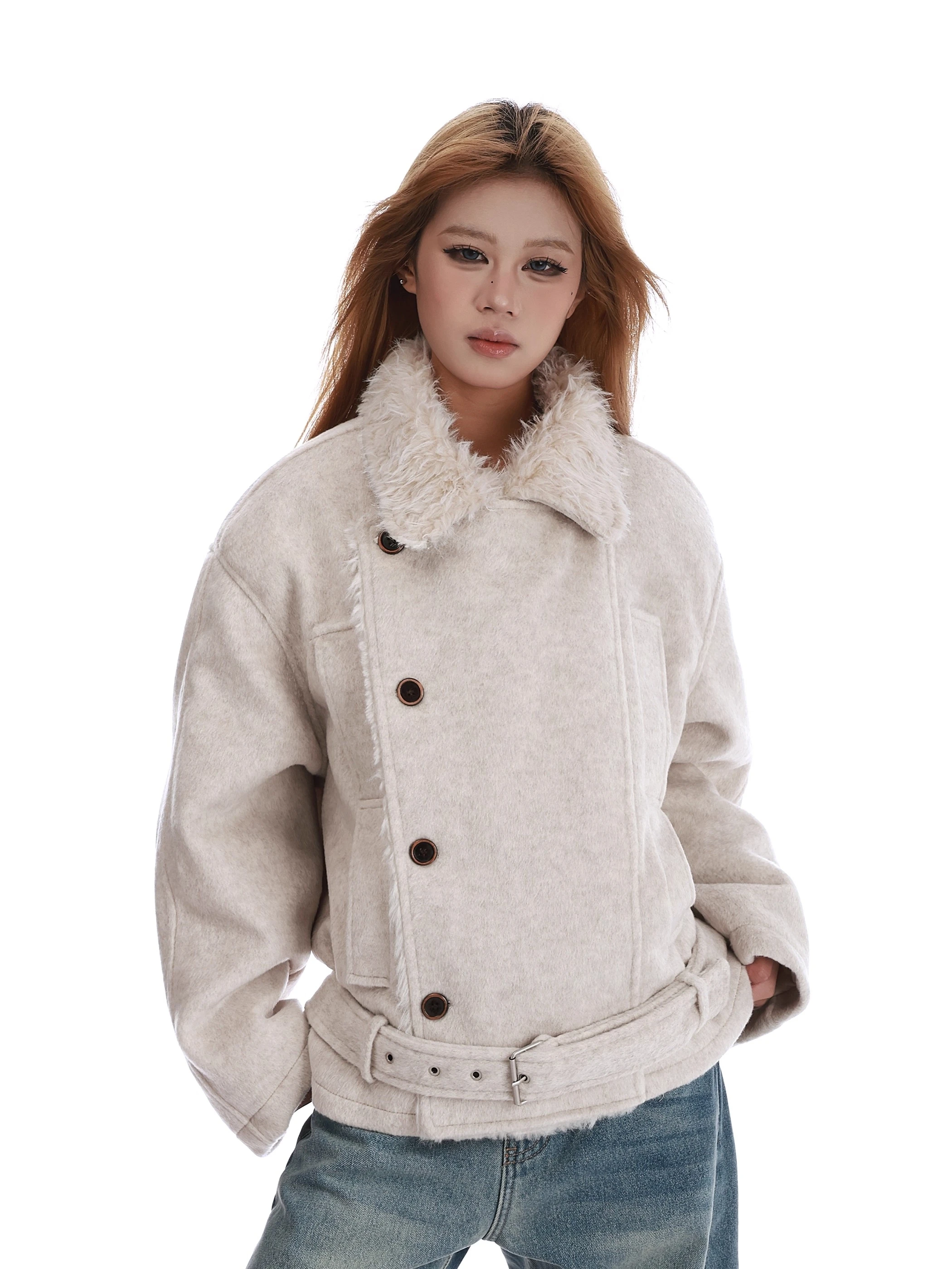 American Retro Thiened Woolen Coat Men's Women's Winter High-End Double-Row Button Warm Cotton Clothes Trendy
American Retro Thiened Woolen Coat Men's Women's Winter High-End Double-Row Button Warm Cotton Clothes Trendy