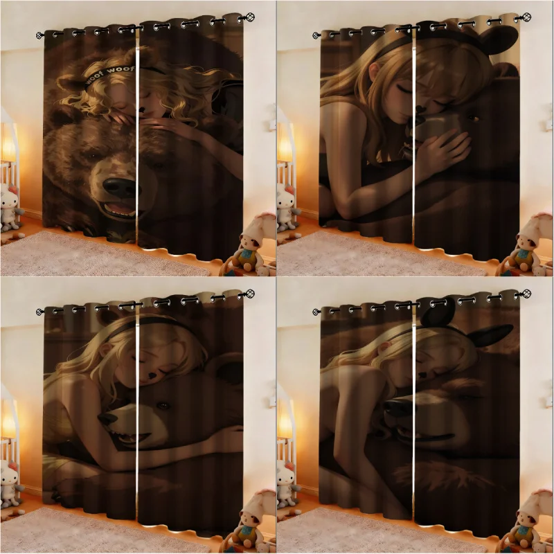 Euphoria Season 3 Bear Hug Aesthetic Print 2pcs Light Blocking Rate 85% Curtains Darkening Decoration Curtains For Hom
Euphoria Season 3 Bear Hug Aesthetic Print 2pcs Light Blocking Rate 85% Curtains Darkening Decoration Curtains For Hom