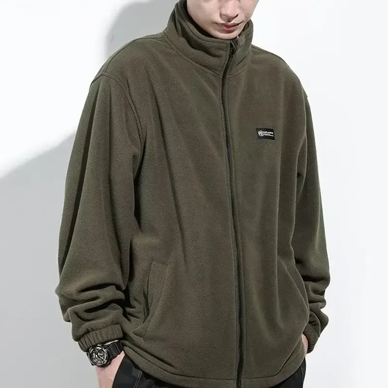 Men Polar Fleece Jackets Autumn Winter Warm Streetwear Stand Collar Zipper Coats Loose Tops Solid Color Male Casual Outerwear
Men Polar Fleece Jackets Autumn Winter Warm Streetwear Stand Collar Zipper Coats Loose Tops Solid Color Male Casual Outerwear