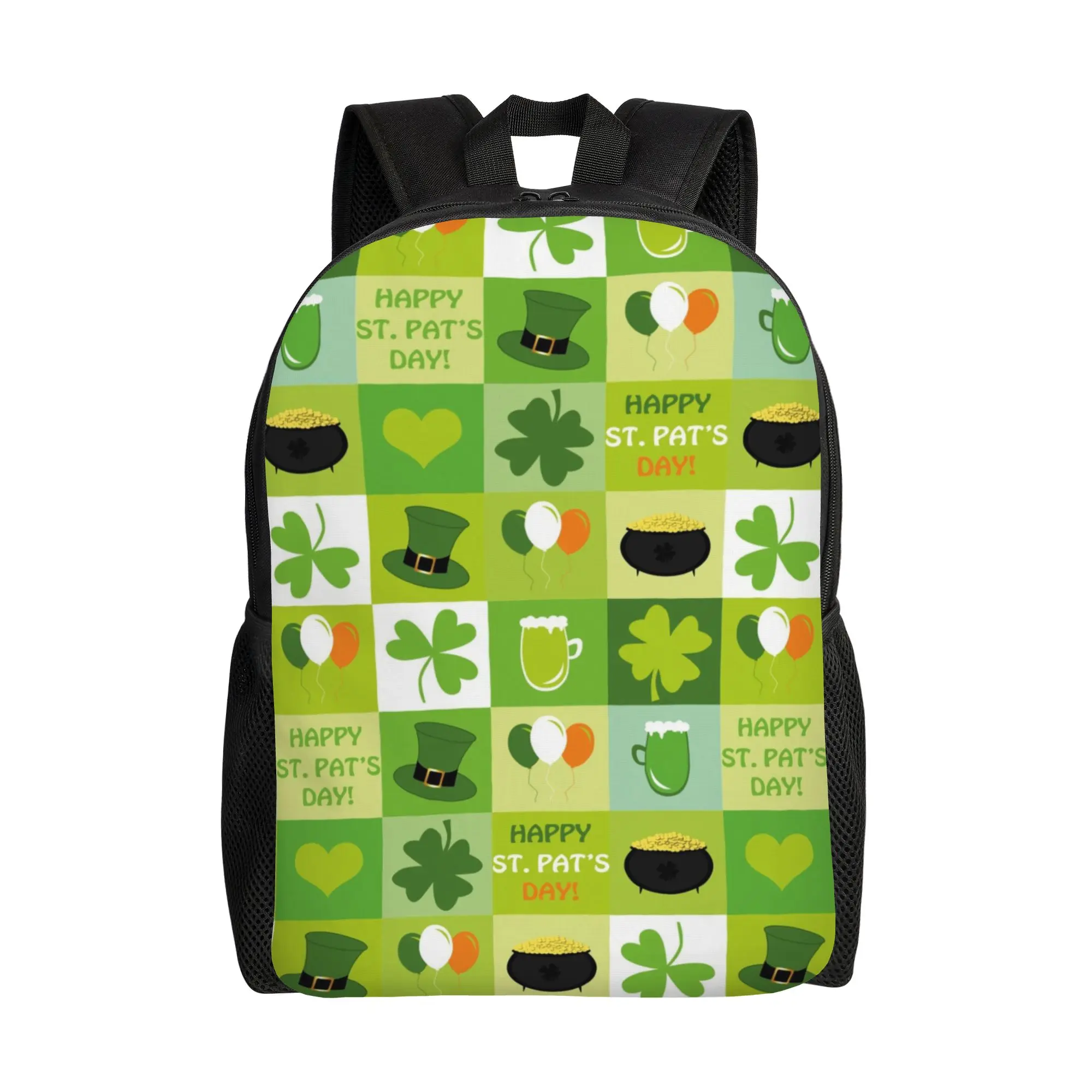 St Patrick's Day Irish Shamrock Clover Teenage Backpack Outdoor High School Work Daypack for Men Women College Shoulder Bag
St Patrick's Day Irish Shamrock Clover Teenage Backpack Outdoor High School Work Daypack for Men Women College Shoulder Bag