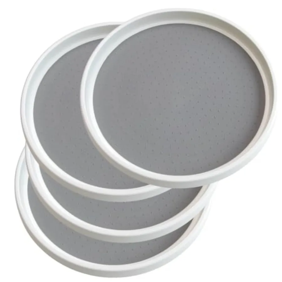 4pcs pack Inner 9inch Lazy Susan Kitchen Pantry Spice Rack Fridge Holder White Grey Non Skid Turntable Cans Cabinet Under Sink
4pcs pack Inner 9inch Lazy Susan Kitchen Pantry Spice Rack Fridge Holder White Grey Non Skid Turntable Cans Cabinet Under Sink