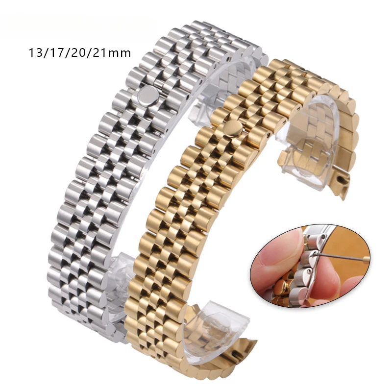 Роскошный ремешок из твердой нержавеющей стали для Rolex для Jubilee, ремешок для часов 13 мм, 17 мм, 20 мм, 21 мм, металлический браслет с изогнутым концом, аксессуары
Роскошный ремешок из твердой нержавеющей стали для Rolex для Jubilee, ремешок для часов 13 мм, 17 мм, 20 мм, 21 мм, металлический браслет с изогнутым концом, аксессуары