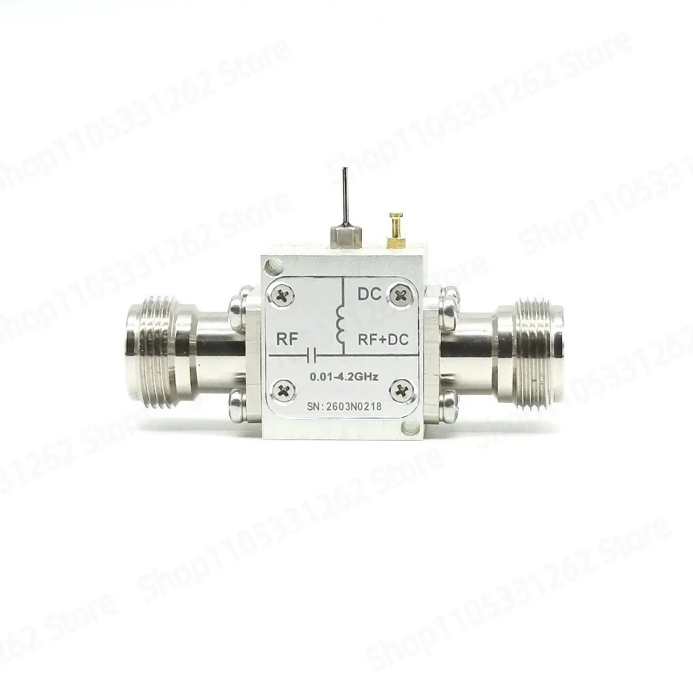 0.01 to 4.2GHz 2A RF Coaxial Bias Tee with DC Block and Feeding
0.01 to 4.2GHz 2A RF Coaxial Bias Tee with DC Block and Feeding