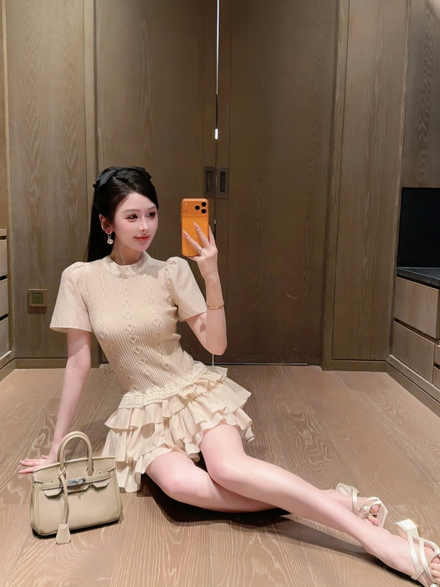 Slimming Knitted Mesh Splice Cake Skirt Dress Women's Gentle Style Breathable Spring Summer Autumn Fashion Casual Dress
Slimming Knitted Mesh Splice Cake Skirt Dress Women's Gentle Style Breathable Spring Summer Autumn Fashion Casual Dress