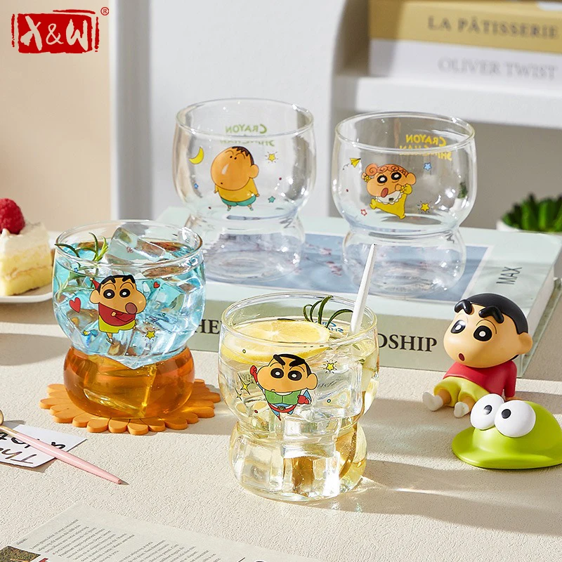 X&W 1/4 Crayon Shin Chan Cartoon Cute Glass Water Cup Stacked Cup Milk Coffee Cup High Beauty Milk Tea Cup Children's Gift
X&W 1/4 Crayon Shin Chan Cartoon Cute Glass Water Cup Stacked Cup Milk Coffee Cup High Beauty Milk Tea Cup Children's Gift