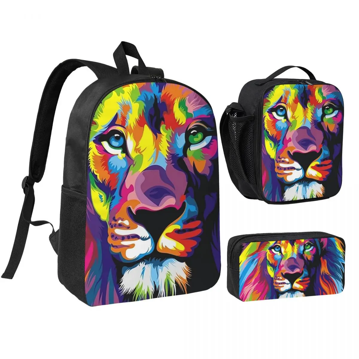 Banksy Rainbow Lion Graffiti Pop Art Painting Backpack BookBag School Bag Shoulder Bags 3ps Insulated Lunch Bag Pencil Case
Banksy Rainbow Lion Graffiti Pop Art Painting Backpack BookBag School Bag Shoulder Bags 3ps Insulated Lunch Bag Pencil Case