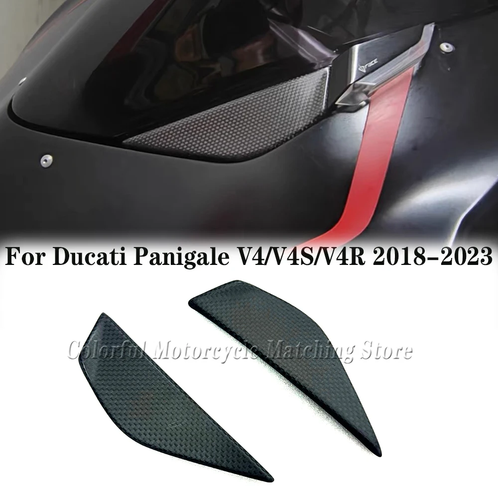 New For DUCATI Panigale V4 V4S V4R 2018-2023 Carbon Fiber Rear Mirror Cover Front Fairing Motorcycle Modified Parts Decorate Cap
New For DUCATI Panigale V4 V4S V4R 2018-2023 Carbon Fiber Rear Mirror Cover Front Fairing Motorcycle Modified Parts Decorate Cap