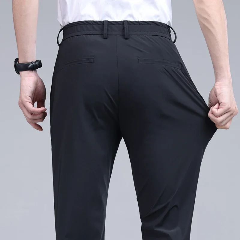 New Thin Summer Business Casual Ice Silk Pants Straight Leg Elastic Waist Breathable Men's Trousers High Quality Work Suit Pants
New Thin Summer Business Casual Ice Silk Pants Straight Leg Elastic Waist Breathable Men's Trousers High Quality Work Suit Pants