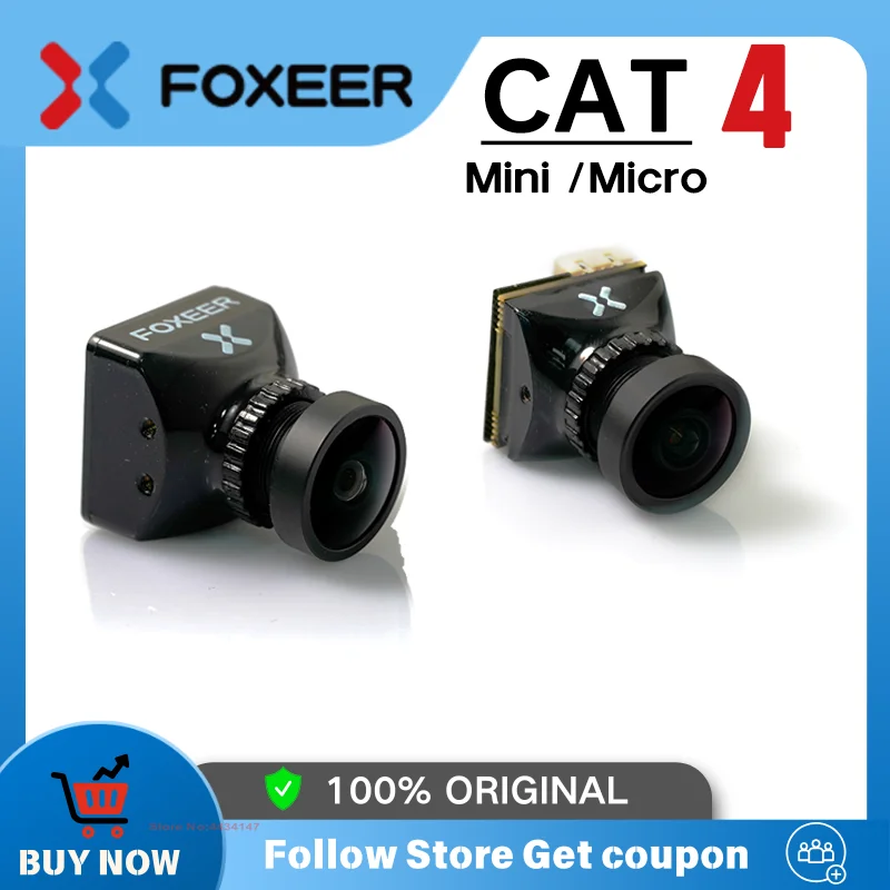 Foxeer Cat4 Mini/Micro Cat 4 Night Flight 1200TVL StarLight FPV Camera 0.0001lux 1/3'' Sensor 16:9 4:3 P/N Switchable for FPV
Foxeer Cat4 Mini/Micro Cat 4 Night Flight 1200TVL StarLight FPV Camera 0.0001lux 1/3'' Sensor 16:9 4:3 P/N Switchable for FPV