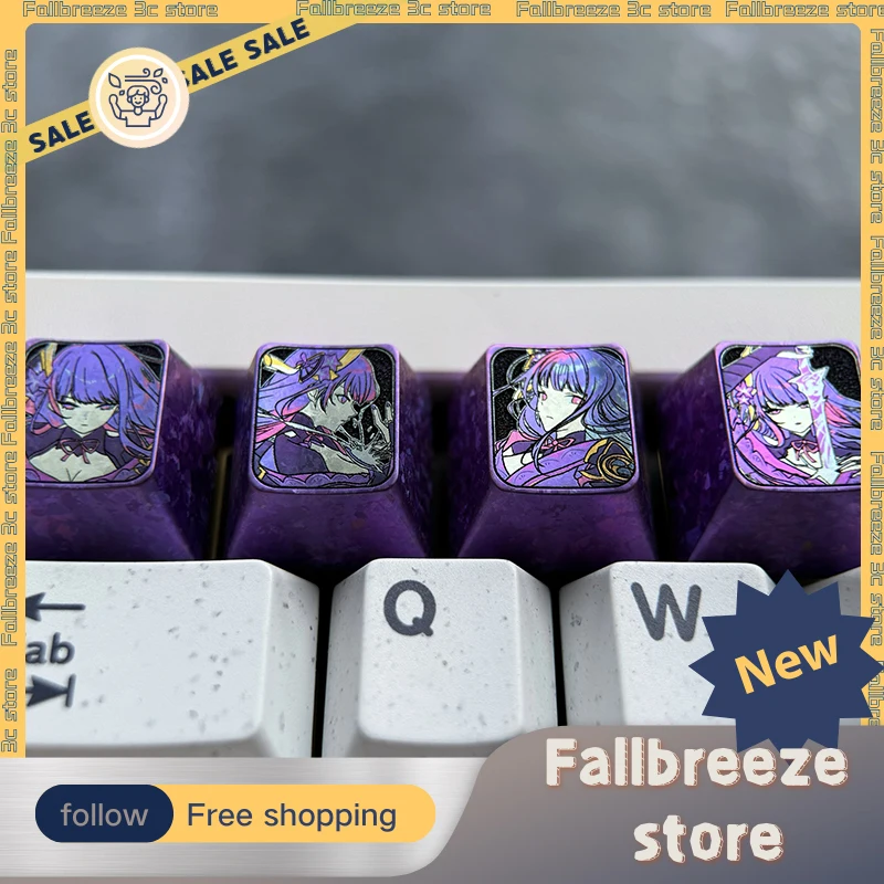 Genshin Impact Beelzebul Titanium Alloy Engraving Keycaps Custom 1U Raiden Ei Mechanical Keyboard Keycaps Anozed Titanium Keycap
Genshin Impact Beelzebul Titanium Alloy Engraving Keycaps Custom 1U Raiden Ei Mechanical Keyboard Keycaps Anozed Titanium Keycap