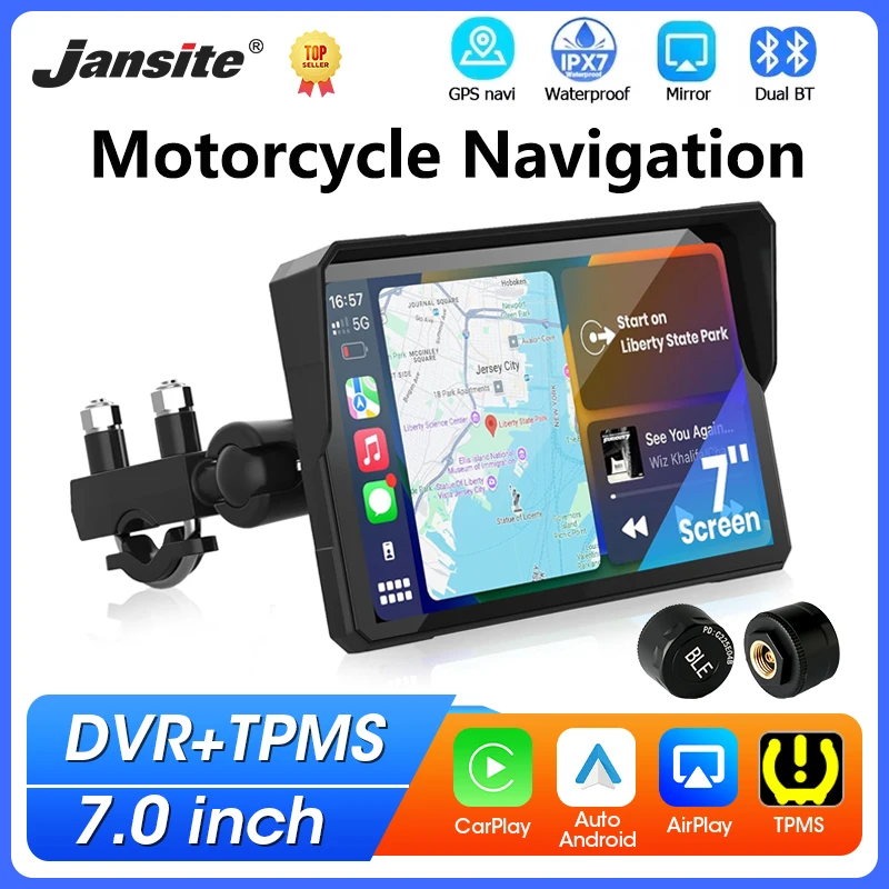 7 inch Motorcycle Touch Screen GPS Navigation Wireless CarPlay Android Auto Dual BT Support TPMS IPX7 Waterproof Moto Monitor
7 inch Motorcycle Touch Screen GPS Navigation Wireless CarPlay Android Auto Dual BT Support TPMS IPX7 Waterproof Moto Monitor