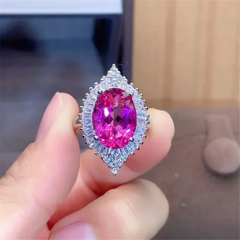 925 Silver Pink Topaz Ring for Party 10*14mm Natural Topaz Silver Ring Fashion Silver Gemstone Ring
925 Silver Pink Topaz Ring for Party 10*14mm Natural Topaz Silver Ring Fashion Silver Gemstone Ring