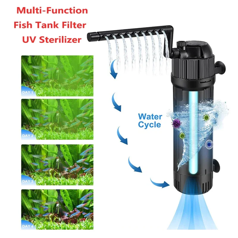 Multi-Function Fish Tank Filter Aquarium UV Sterilizing Filters Fish Tank 5-In-1 Water Pumps Oxygen Pumps Aquariums Accessories
Multi-Function Fish Tank Filter Aquarium UV Sterilizing Filters Fish Tank 5-In-1 Water Pumps Oxygen Pumps Aquariums Accessories