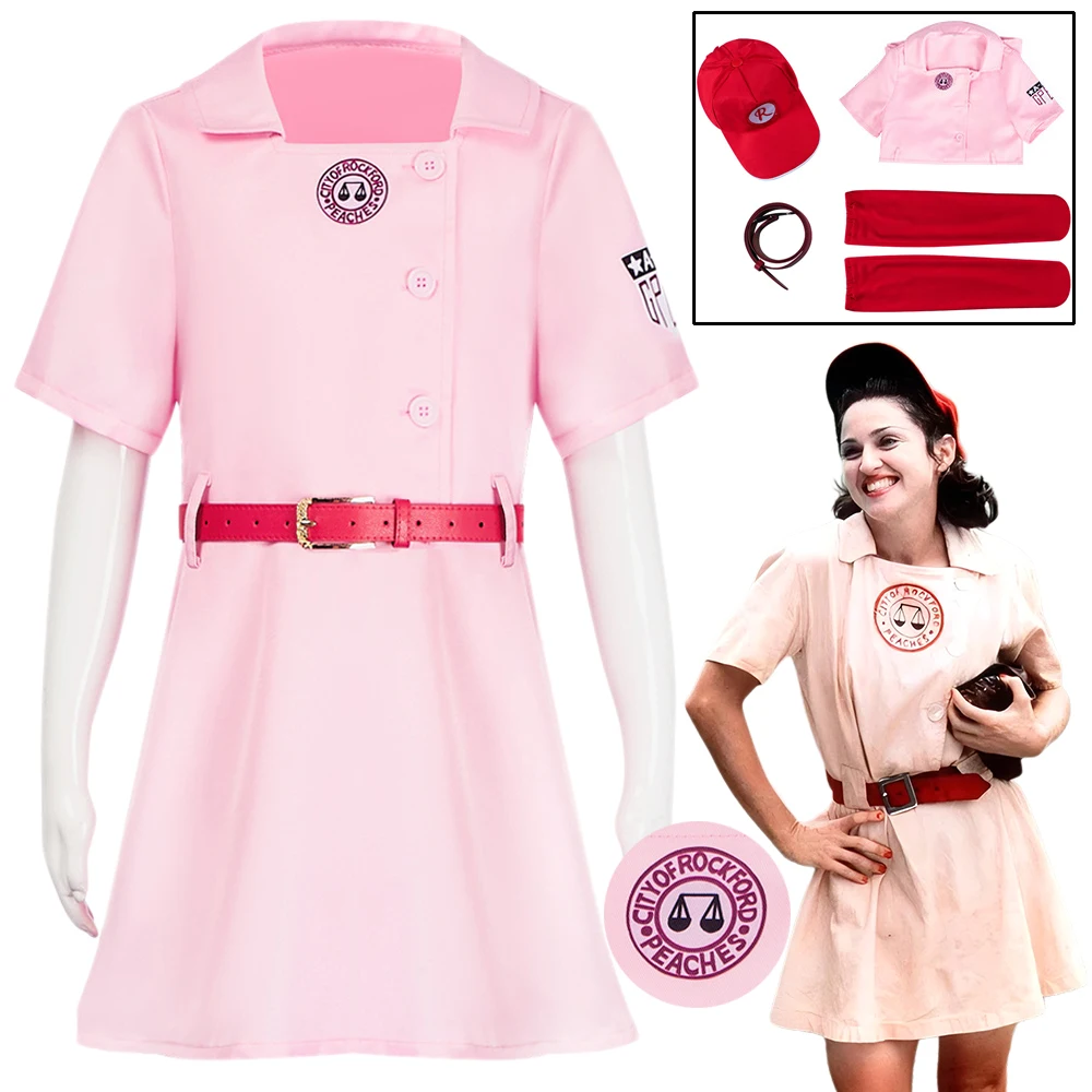 A League of Their Own Pink Dress Rockford Peaches Cosplay Costume Pink Dress Belt Hat Takerlama Full Set Women Girls Cos Clothes
A League of Their Own Pink Dress Rockford Peaches Cosplay Costume Pink Dress Belt Hat Takerlama Full Set Women Girls Cos Clothes