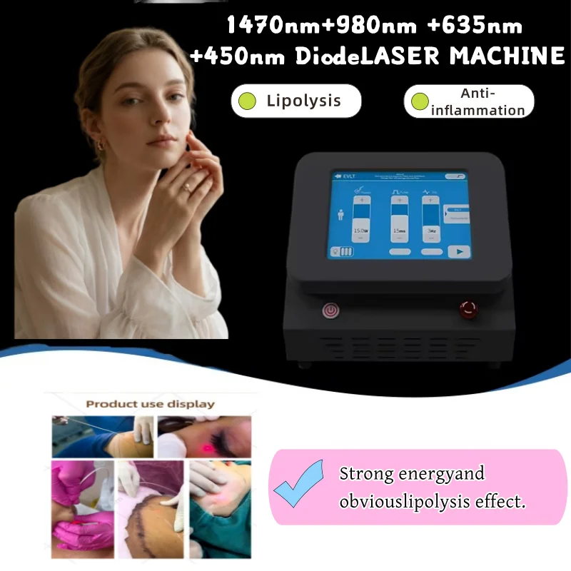 Portable 1470nm 980nm 635nm 450nm Diode Laser Fat Removal Slimming Lipolysis Beauty Device
Portable 1470nm 980nm 635nm 450nm Diode Laser Fat Removal Slimming Lipolysis Beauty Device