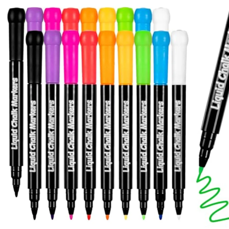 Liquid Chalk Markers, 18 Pack Wet Erase Markers with 1mm Fine Tip for Acrylic Fridge Calendar, Glass Dry Erase Board, Whiteboar
Liquid Chalk Markers, 18 Pack Wet Erase Markers with 1mm Fine Tip for Acrylic Fridge Calendar, Glass Dry Erase Board, Whiteboar