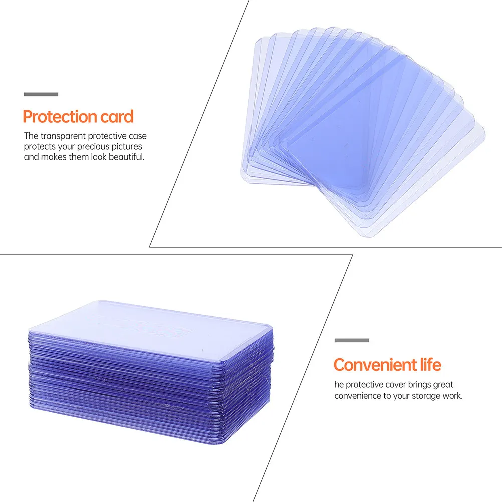 50Pcs Game Card Case Premium Clear PVC Trading Card Sleeves for Baseball Basketball Cards Storage
50Pcs Game Card Case Premium Clear PVC Trading Card Sleeves for Baseball Basketball Cards Storage