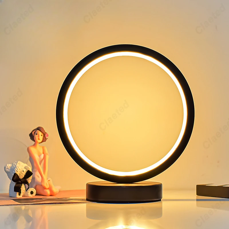 Creative and Minimalist LED Circular Table Lamp for Study Bedroom Bedside Sleep Atmosphere Decoration Small Night Light
Creative and Minimalist LED Circular Table Lamp for Study Bedroom Bedside Sleep Atmosphere Decoration Small Night Light