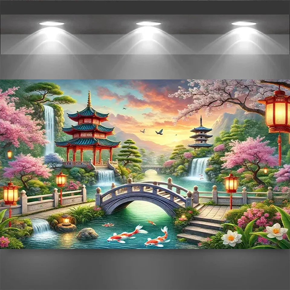 Large Diy Cherry Blossom Garden Pavilion Koi Scenery Diamond Painting Full Square Round Diamond art Mosaic Jewelry Cross Stitch
Large Diy Cherry Blossom Garden Pavilion Koi Scenery Diamond Painting Full Square Round Diamond art Mosaic Jewelry Cross Stitch