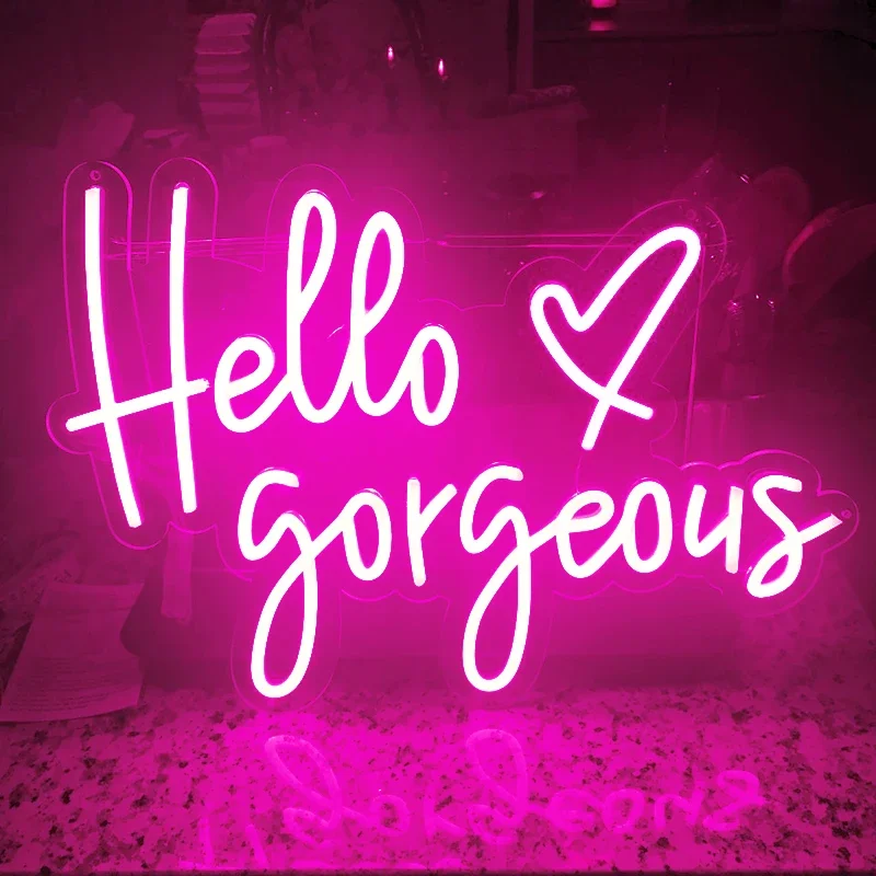Hello Gorgeous Neon Sign led Light Wall Art Decorations Bedroom Bar Pub Club Rave Apartment Home Decor Party Christmas Gifts
Hello Gorgeous Neon Sign led Light Wall Art Decorations Bedroom Bar Pub Club Rave Apartment Home Decor Party Christmas Gifts