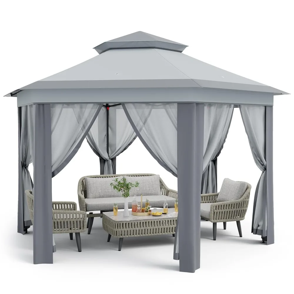 13X13 Pop Up Gazebo,Outdoor Canopy Tent with Mosquito Netting, Double Vented Roof Sun Shelter with Adjustable, Customized
13X13 Pop Up Gazebo,Outdoor Canopy Tent with Mosquito Netting, Double Vented Roof Sun Shelter with Adjustable, Customized