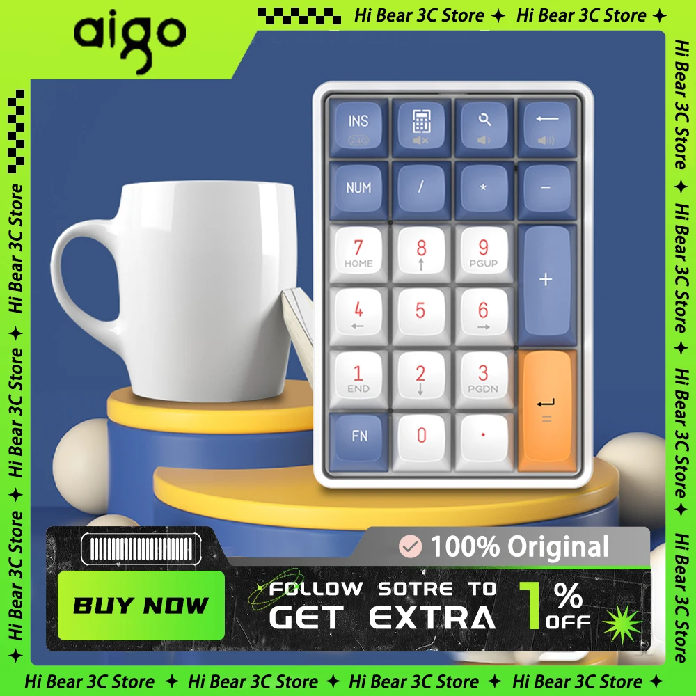 Aigo A18 мини-клавиатура, беспроводная двухрежимная цифровая клавиатура 2,4G, механическая клавиатура, аксессуар для компьютера, офиса, игр, мужской подарок
Aigo A18 мини-клавиатура, беспроводная двухрежимная цифровая клавиатура 2,4G, механическая клавиатура, аксессуар для компьютера, офиса, игр, мужской подарок