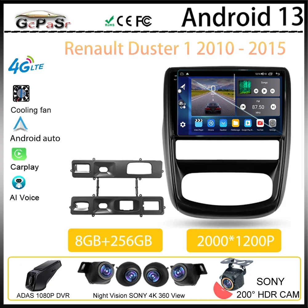Carplay Android For Renault Duster 1 2010 - 2015 Auto Radio Multimedia Car Video Player Autoradio GPS 2 Din DVD Screen Stereo BT
Carplay Android For Renault Duster 1 2010 - 2015 Auto Radio Multimedia Car Video Player Autoradio GPS 2 Din DVD Screen Stereo BT