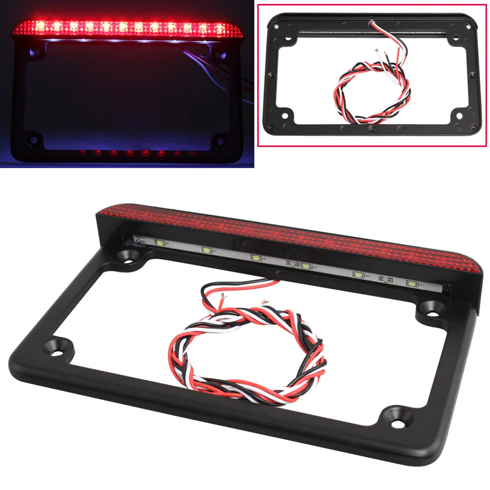 Universal 6" LED Motorbike Brake Lamp License Plate Mount Tag Bracket For Honda/For Suzuki/For Yamaha/For Kawasaki/For Harley
Universal 6" LED Motorbike Brake Lamp License Plate Mount Tag Bracket For Honda/For Suzuki/For Yamaha/For Kawasaki/For Harley
