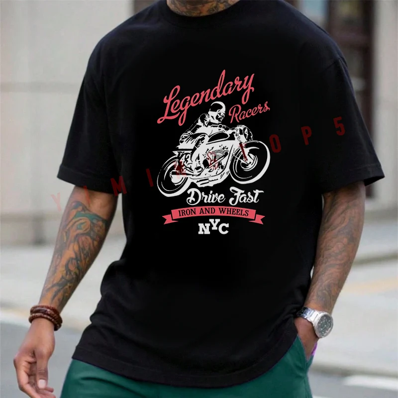 Legendary Racers Graphic Motorcycle T-Shirt Motorrad Fans New Fashion Summer Cotton Men Short Sleeve O-Neck Tee
Legendary Racers Graphic Motorcycle T-Shirt Motorrad Fans New Fashion Summer Cotton Men Short Sleeve O-Neck Tee