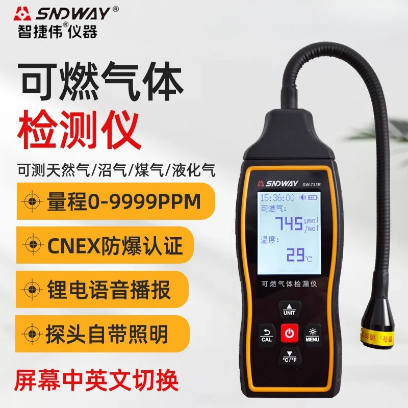 Shendawei SW733B Combustible Gas Detector Explosion-proof Natural Gas Methane Gas Alarm SW733A
Shendawei SW733B Combustible Gas Detector Explosion-proof Natural Gas Methane Gas Alarm SW733A
